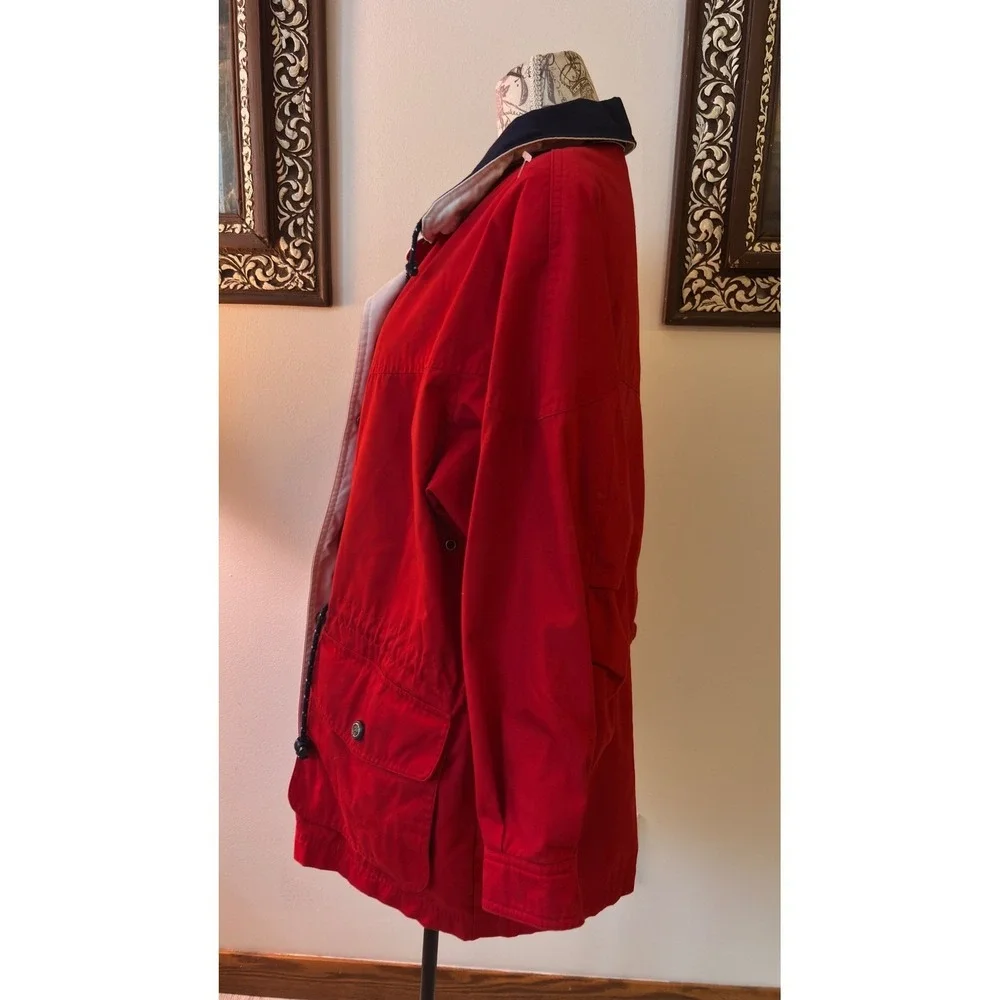 Vintage Pacific Trail Red Jacket Size‎ M Lightweight Hooded Outdoor Adventure